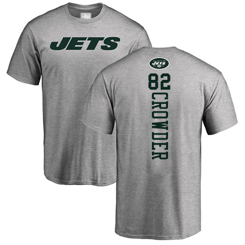 New York Jets Men Ash Jamison Crowder Backer NFL Football #82 T Shirt->youth nfl jersey->Youth Jersey